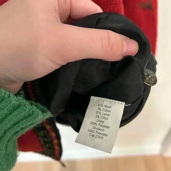 VTG ICELANDIC DESIGN Wool zip up lined oversized sweater jacket sz M - Picture 10 of 11